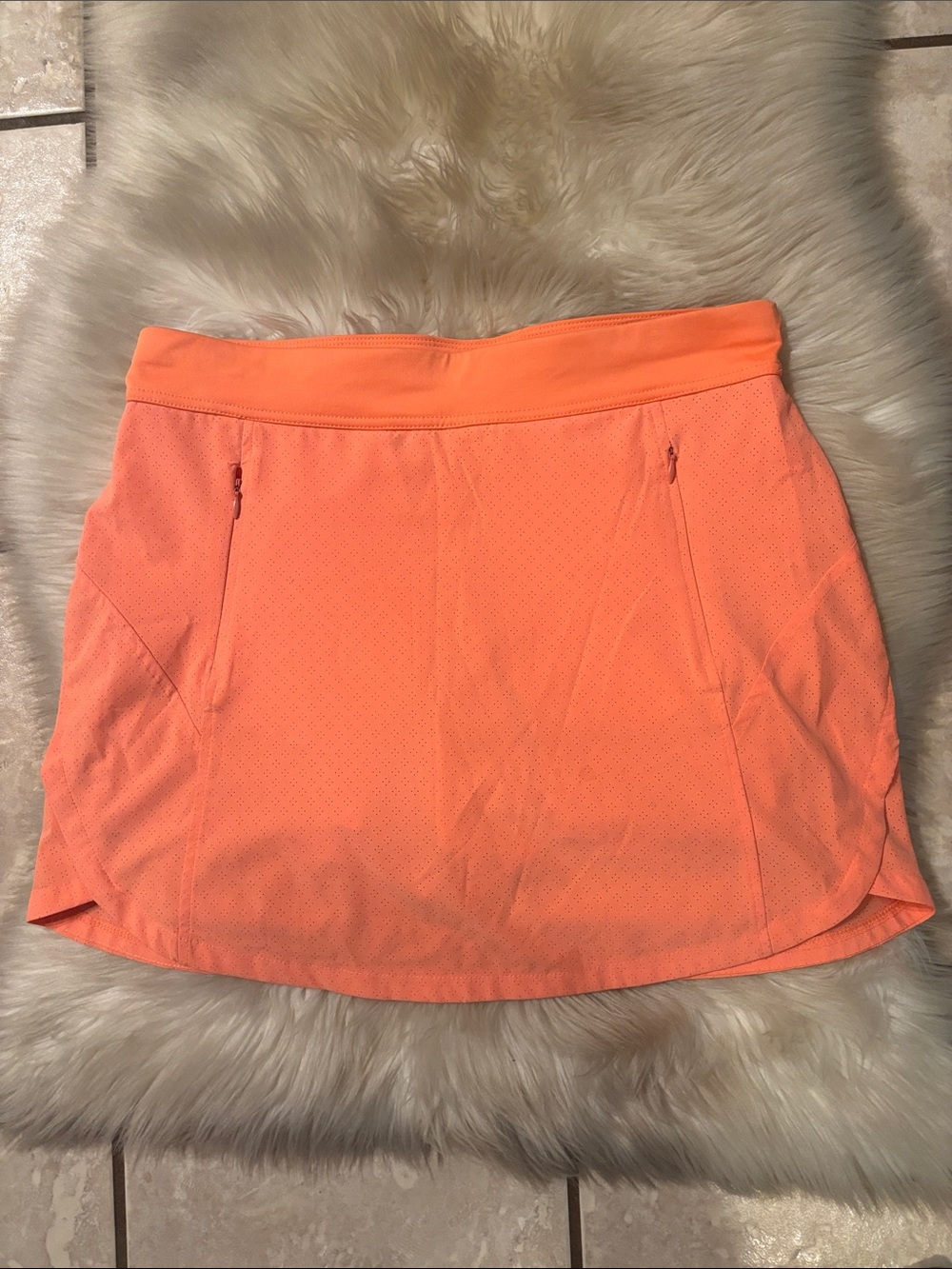 Callaway Neon Coral Athletic Skort with Zip Pockets